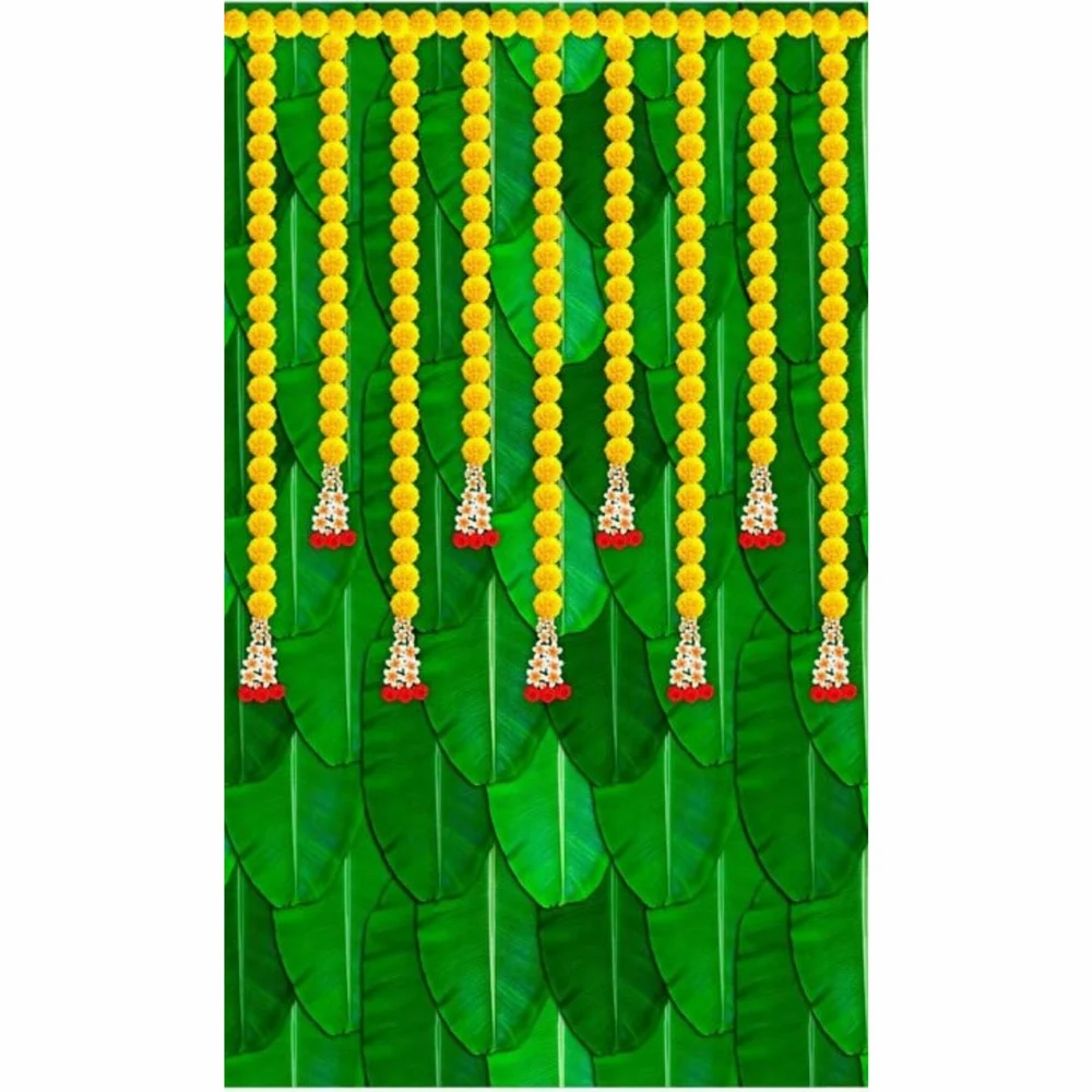 Backdrop - Banana leaf & Marigold - DG1515