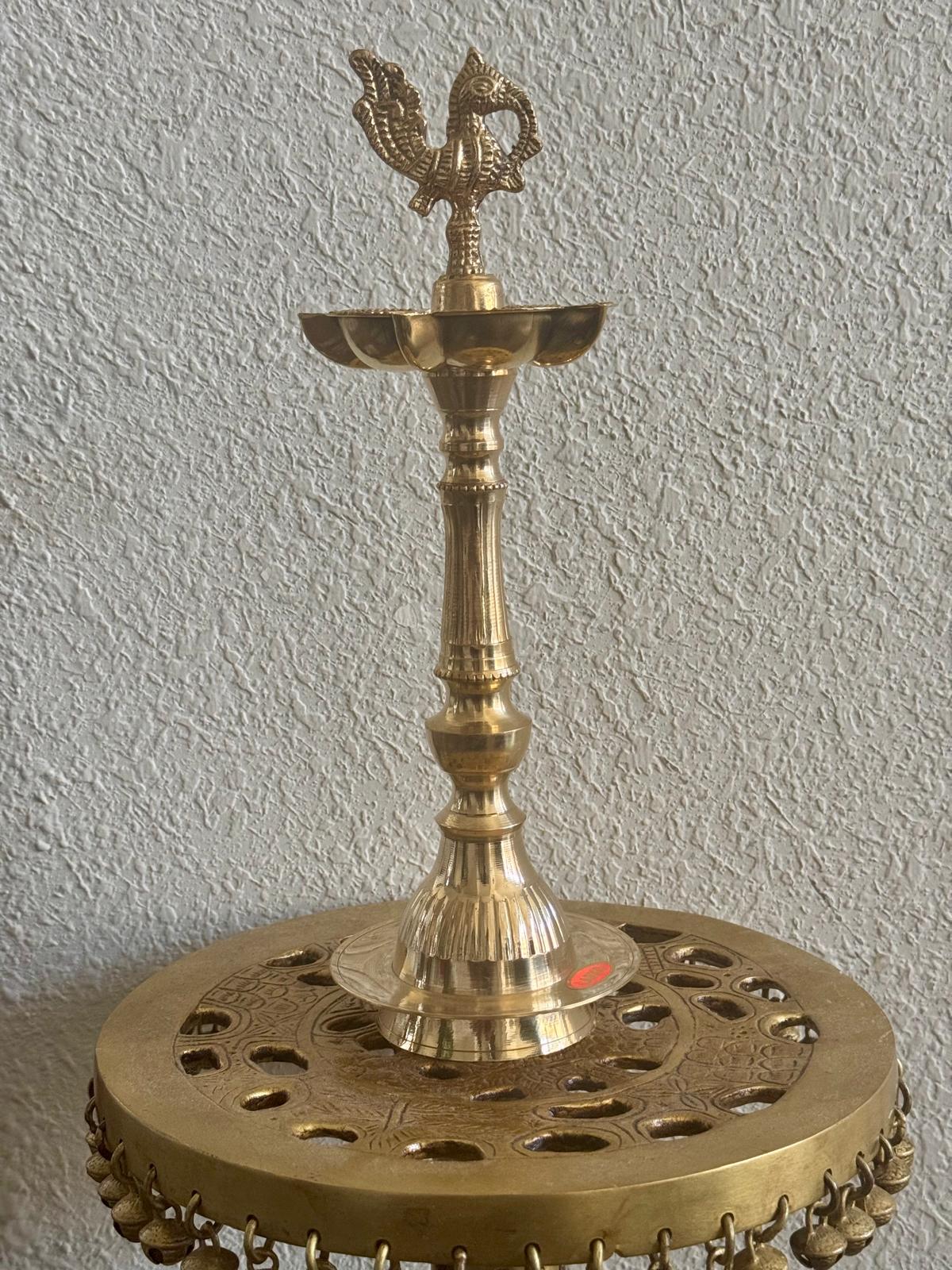 Peacock Golden Kuthu Vilakku