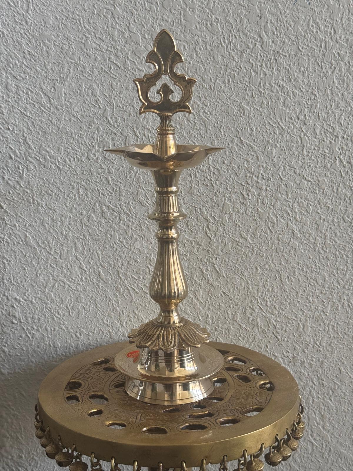 Traditional Golden Kuthu Vilaku