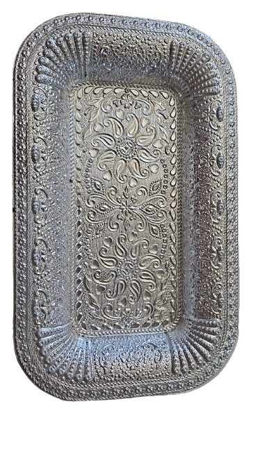 Silver Finish Fiber long tray