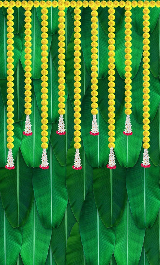 Backdrop - Banana leaf & Marigold - DG1515