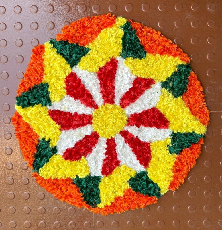 Decorative Rangoli mat (with Star Design) - small