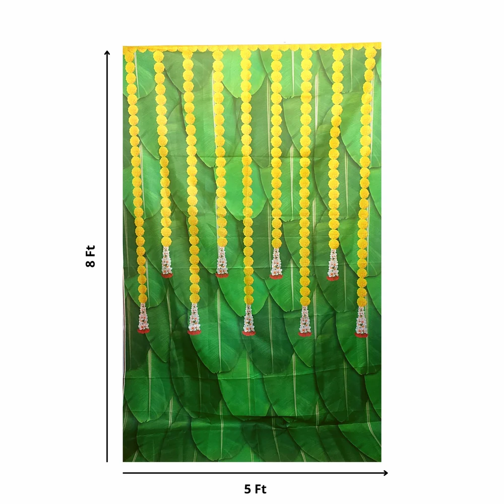 Backdrop - Banana leaf & Marigold - DG1515