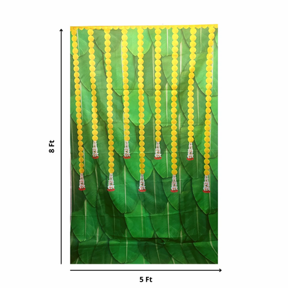 Backdrop - Banana leaf & Marigold - DG1515