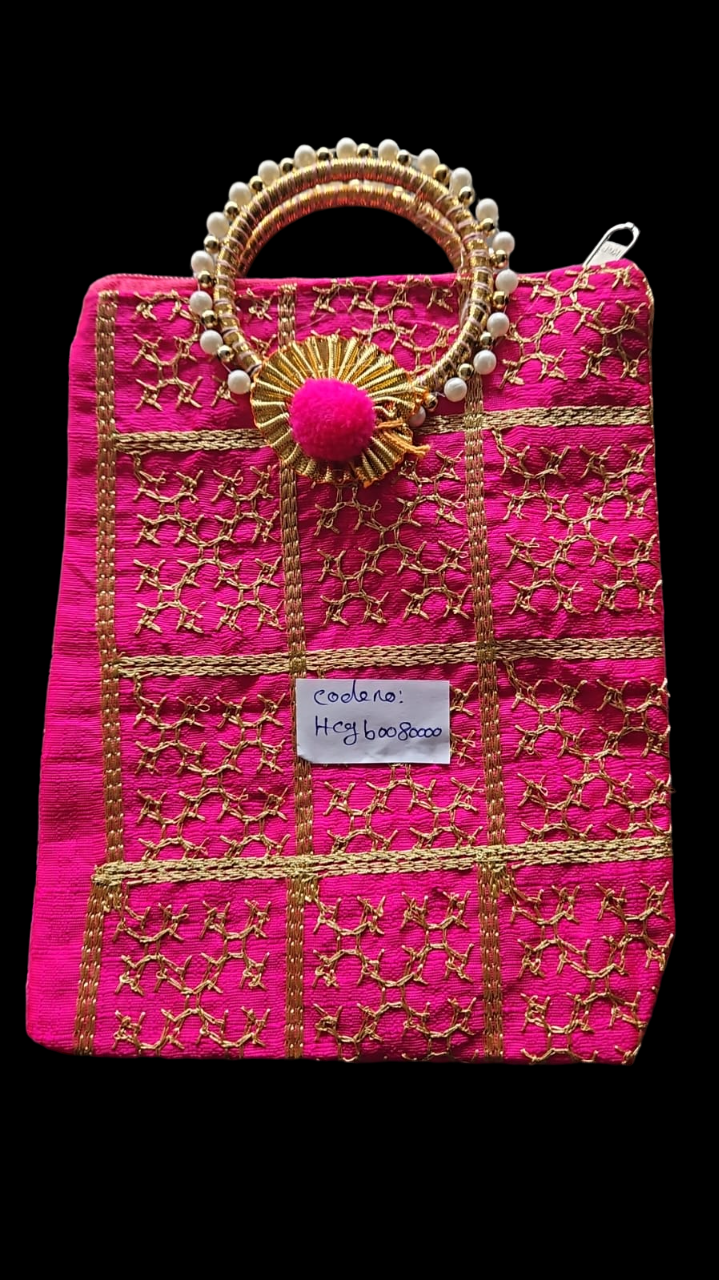 Embroidered Gota Work Potli Bag