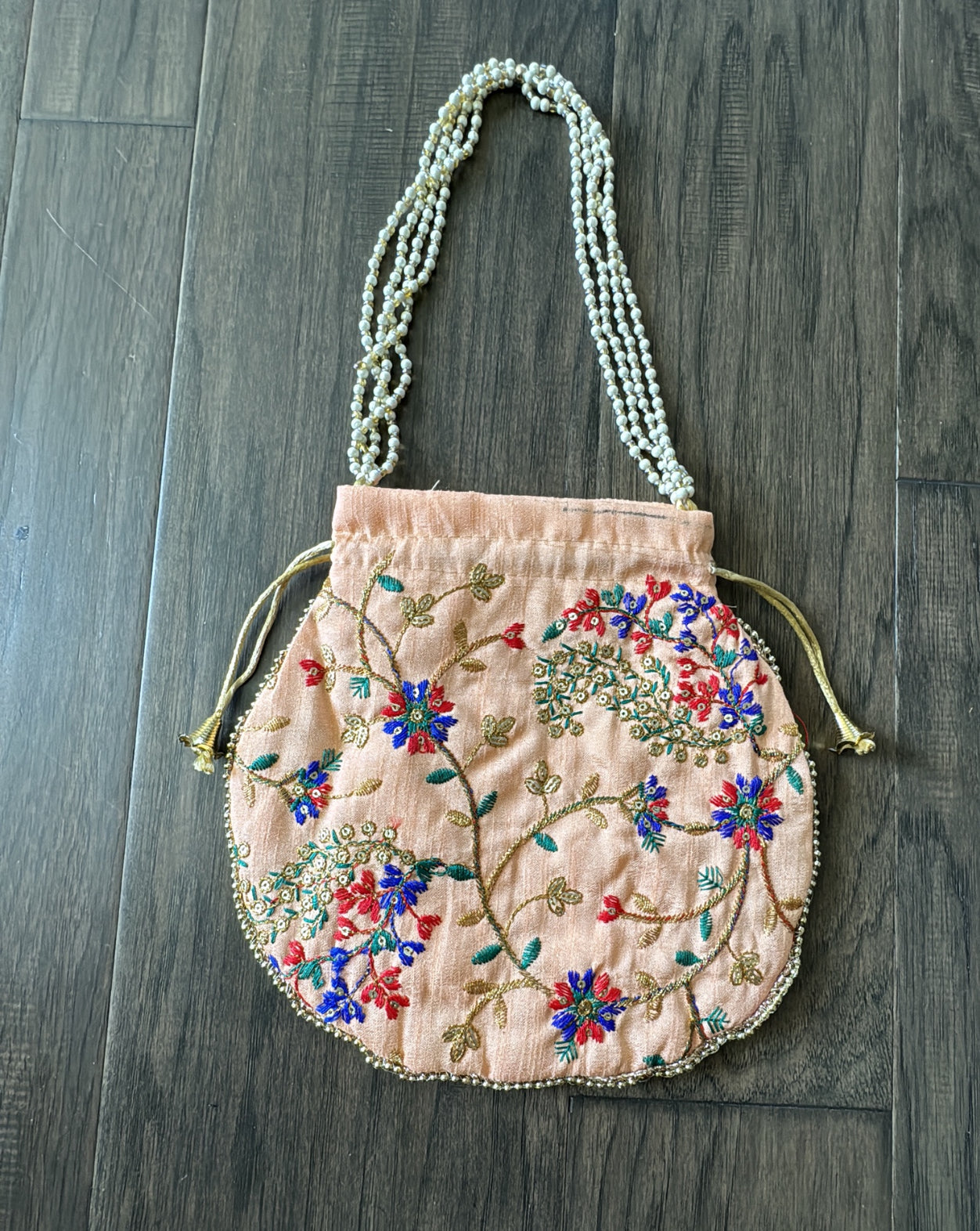 Embroided Floral Potli Bag