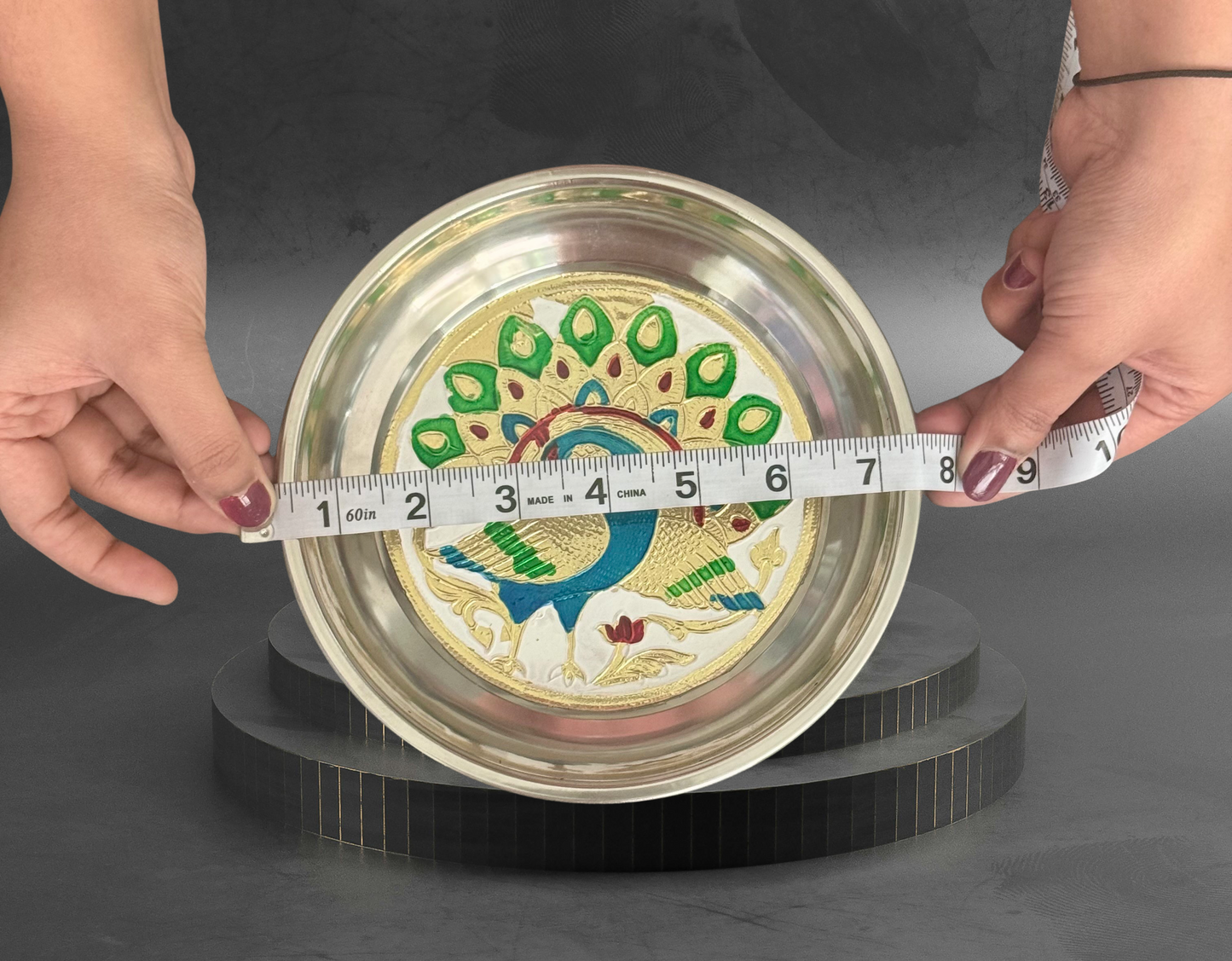 Meenakari Stainless steel Plate - Small