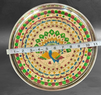 Meenakari  Stainless Steel Plate - Medium