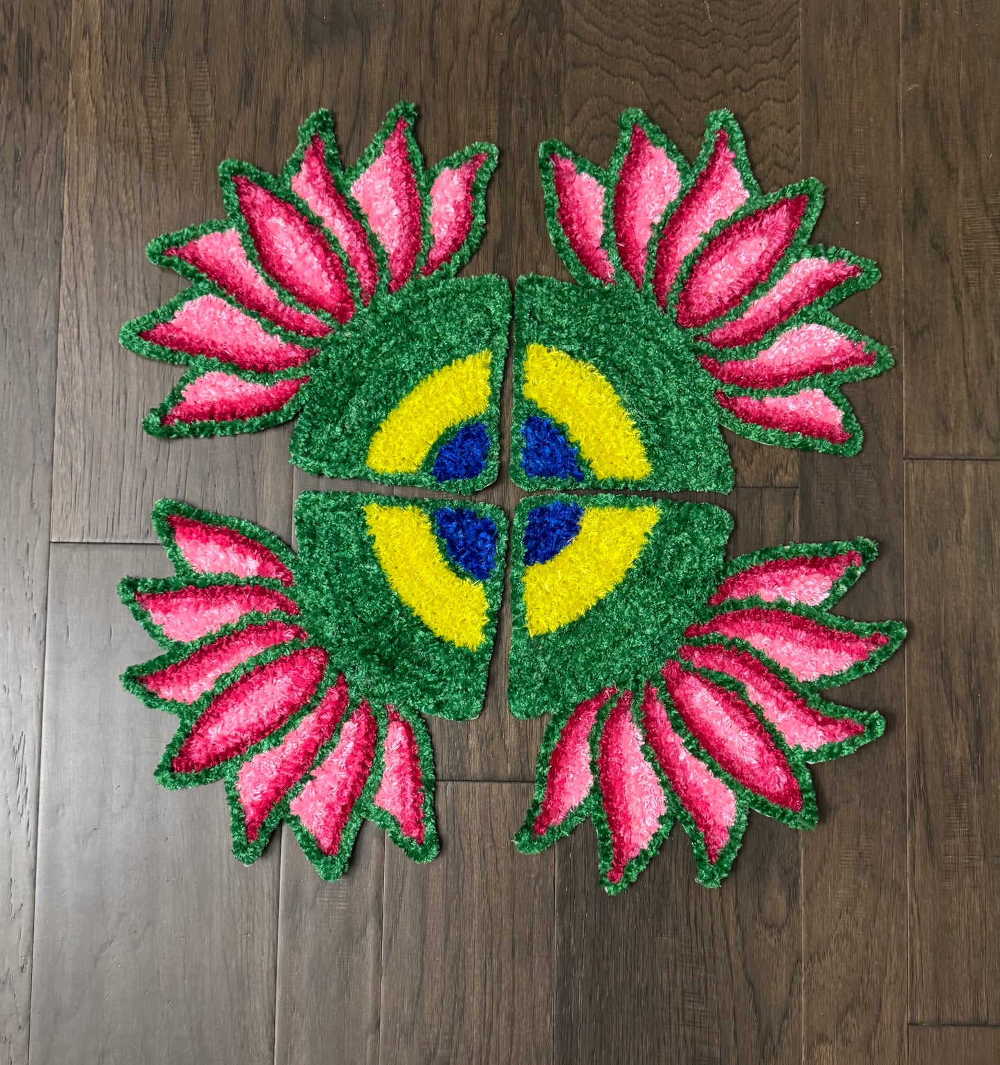Lotus rangoli mat