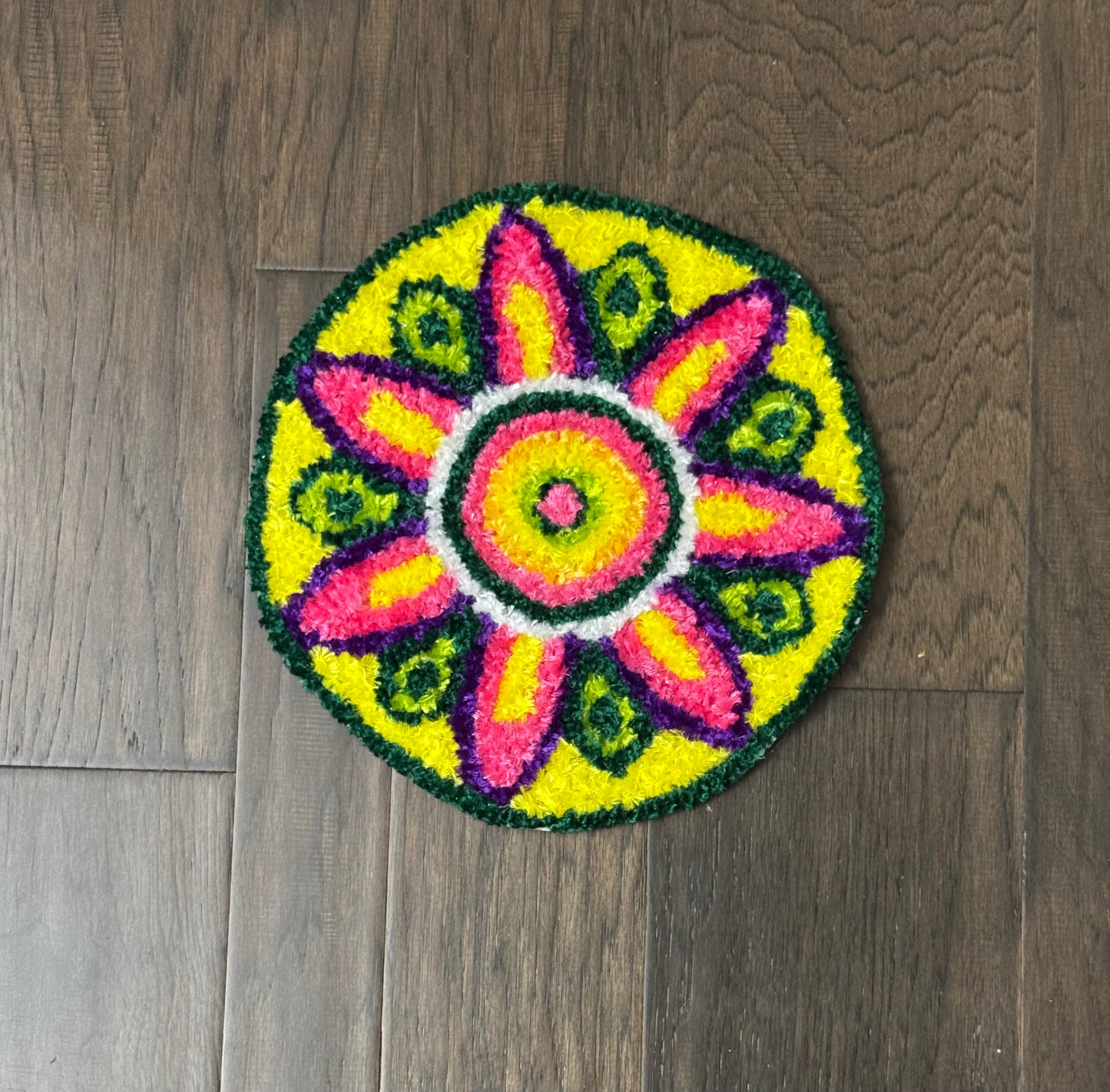 Flower rangoli mat