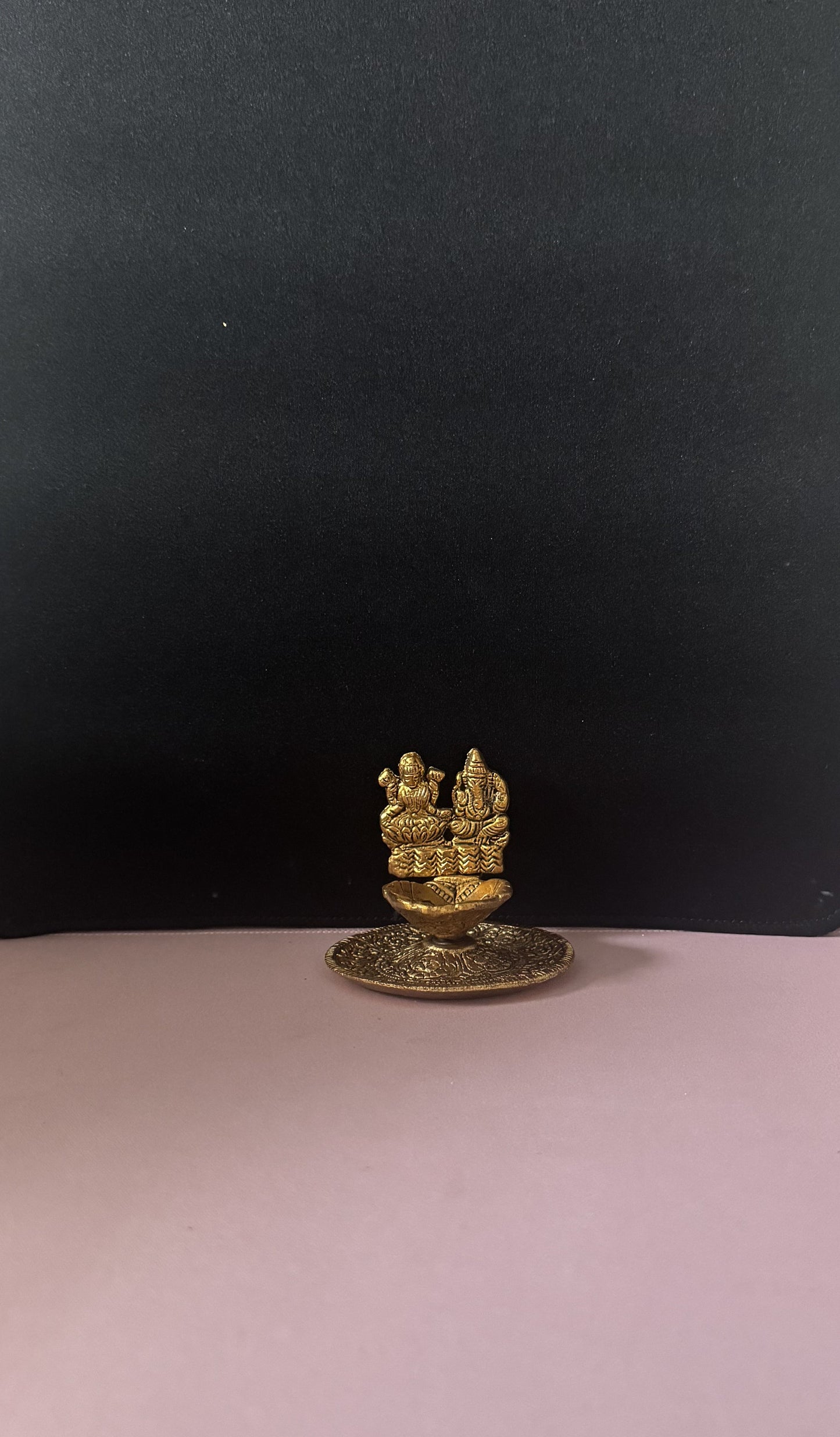 Brass Lakshmi Ganesha Diya