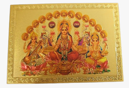 Fridge Magnet - Lakshmi with Ganesha & Saraswati