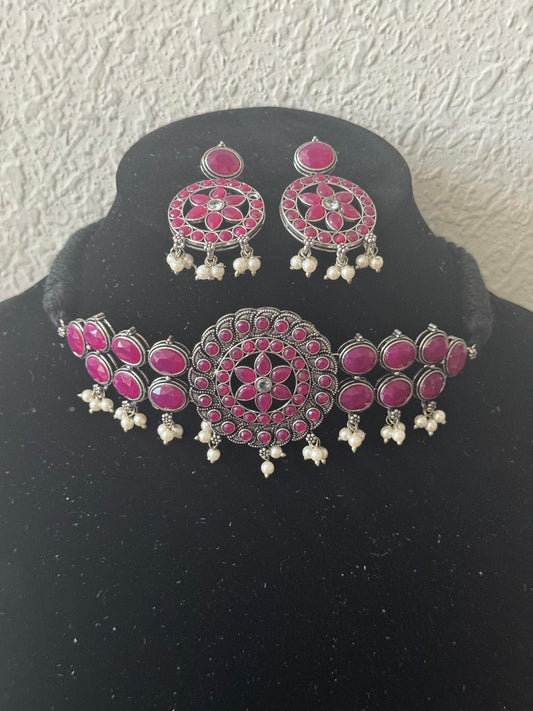 Oxidized Choker Set 7