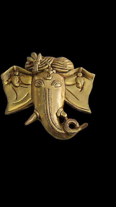 Golden Statue Head of Lord Ganesha