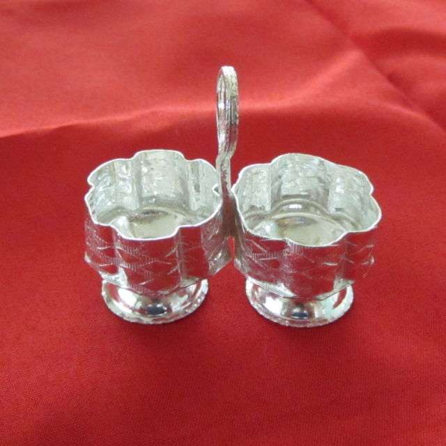 German Silver Traditional Kumkum Holder