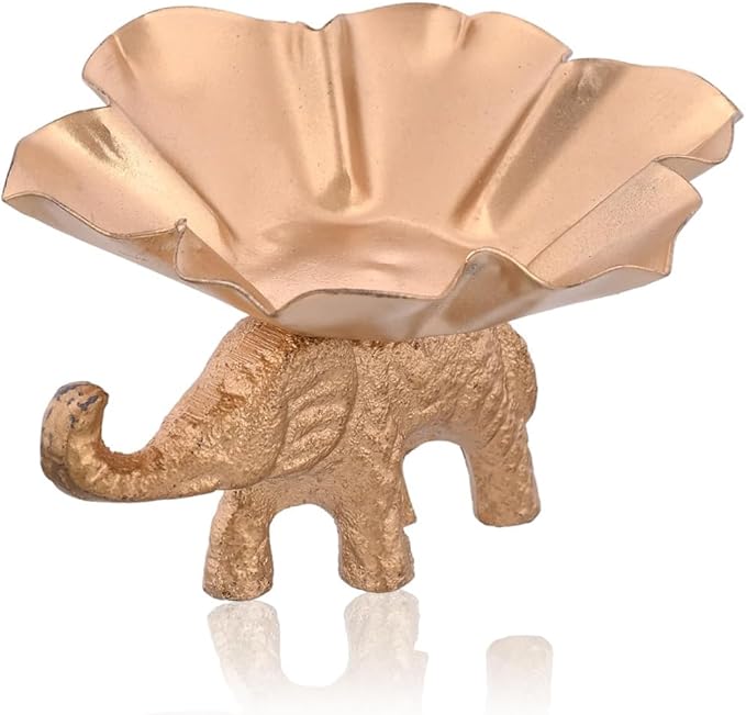 Metal Elephant T Light Holder