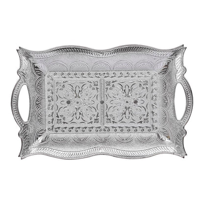 Silver Finish Fiber Serving tray