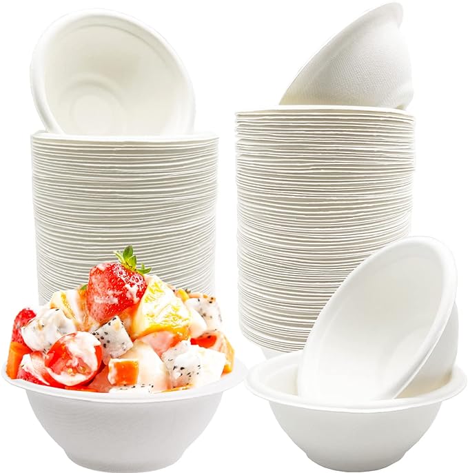 White Disposable Paper Bowls